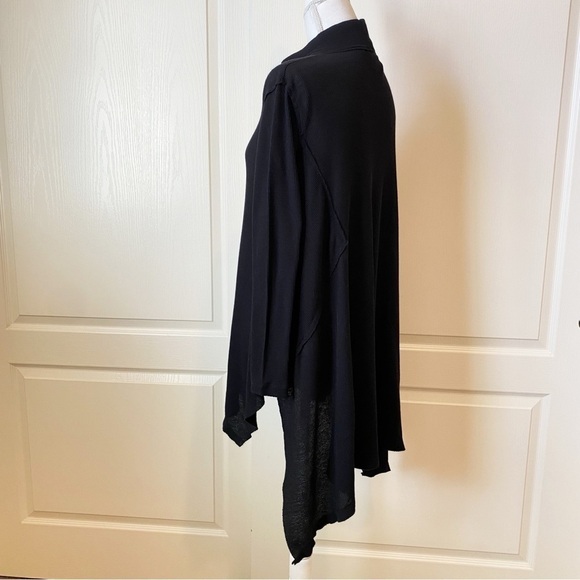 Free People We The Free Lightweight Ribbed Mock Neck Shark Bite Hem Top Small - Picture 4 of 9